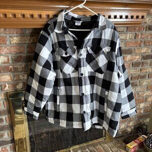 Adventuridge Men’s Black & White Checked Work Jacket Size 2XL